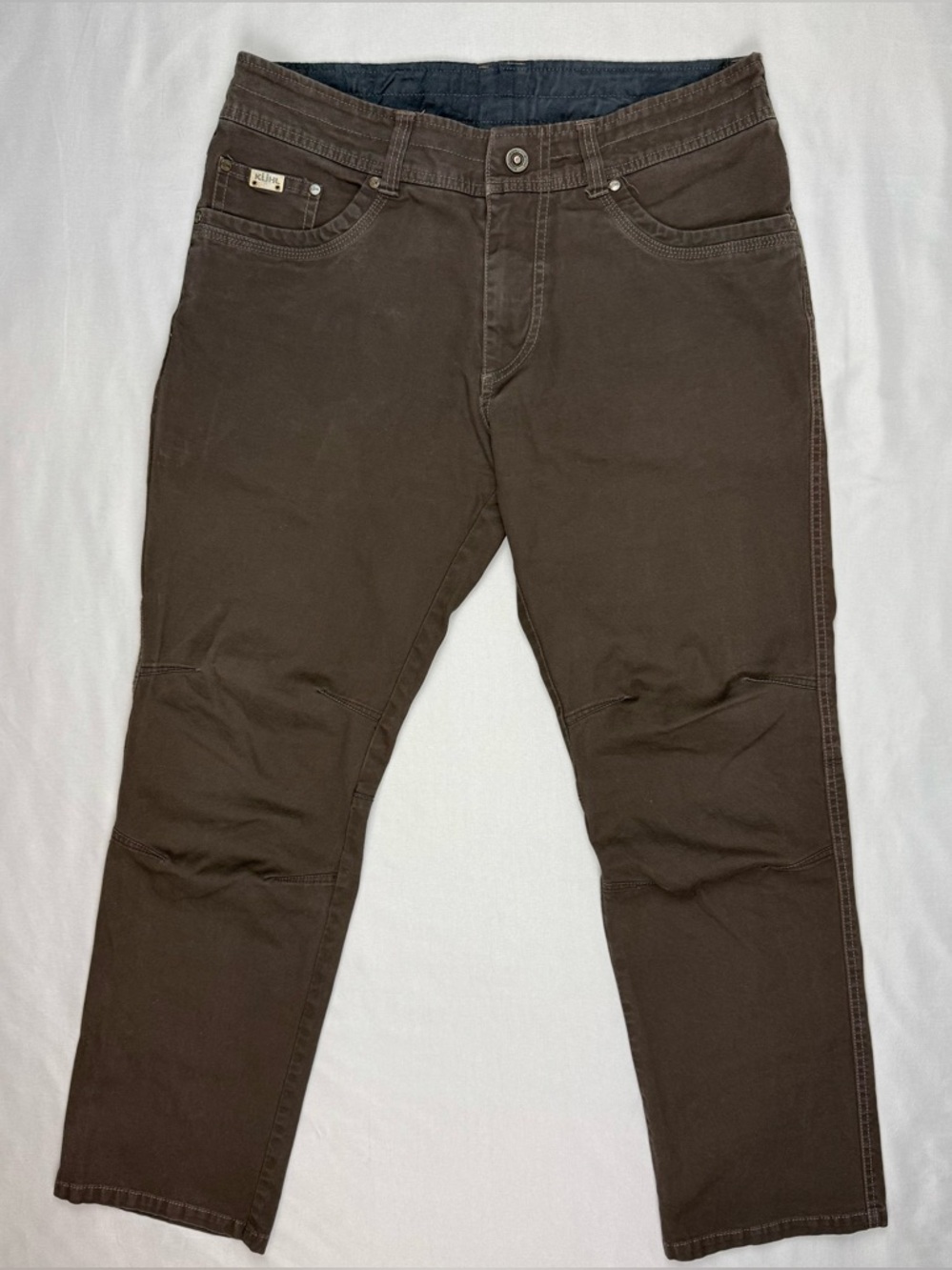 Kuhl Mens Kanvus Jean Pants 34 x 29 Brown Vintage Patina Dye Hiking B4